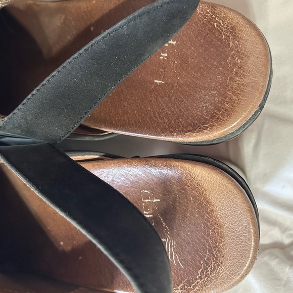 Dansko Delle Suede Slingback Platform Clog Sandal Black 41EU 10.5-11US - Picture 4 of 8